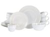 CreaTable, 23669, serie Antique offwhite, 16-delige serviesset, combiservies van aardewerk, vaatwasser- en magnetronbestendig, Made in Portugal