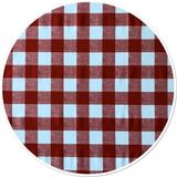 Merkloos Buiten tafelkleed/tafelzeil boeren ruit rood 160 cm rond
