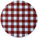 Merkloos Buiten tafelkleed/tafelzeil boeren ruit rood 160 cm rond
