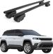 Omac Barres de toit en aluminium pour Jeep Compass III J4U à partir de 2026 – City Crash – ISO/PAS 11154:2006 – Antivol inclus – Charge max 75 kg – 2 barres noir