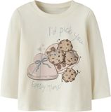 NAME IT - NMFKAYA LS TOP BOX - Meisjes - Lange mouwen shirts - Katoen - 110 - Antique White