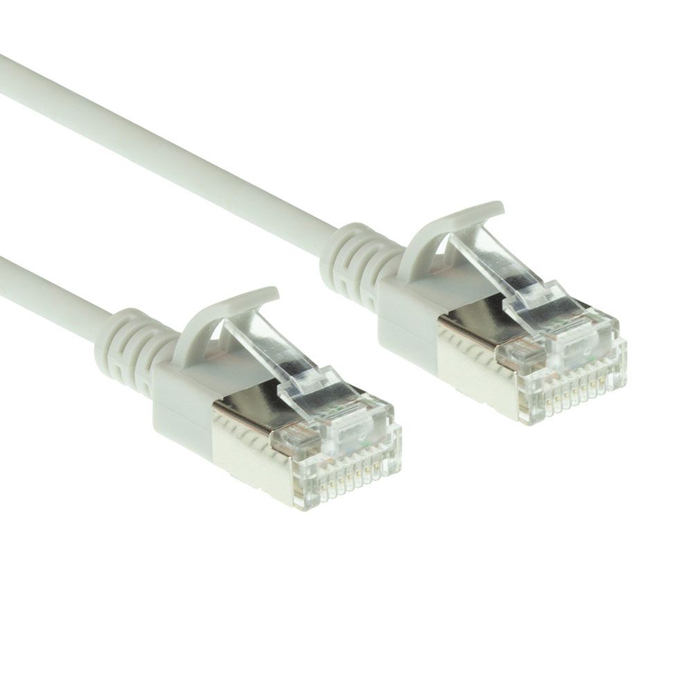 ACT CAT6A Patch Cable - 0.25m - Grey - LSZH - U/FTP - RJ45 - Slimline