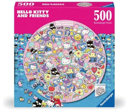 Ravensburger Hello Kitty and Friends Ronde Puzzel 500 Stukjes