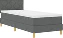vidaXL Lit plateforme avec matelas gris foncé 80 x 200 cm tissu
