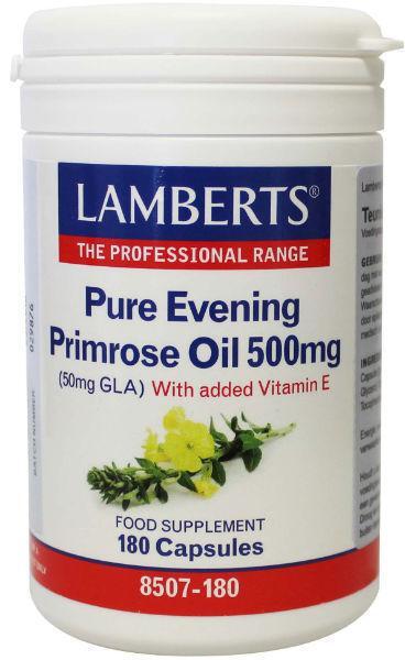Lamberts Teunisbloemolie 500 mg pure evening primrose oil 180 VC