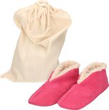 Bernardino Top Tex Group Sprl Roze Spaanse kinder sloffen/pantoffels van echt leer/suede maat 28