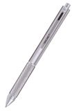 Online Multipen 4-in-1 balpen & potlood, multifunctionele pen, metaal, vier vullingen, 3 balpenvullingen in blauw, zwart en rood, vulpotloodvulling, incl. gum, kleur zilver