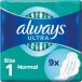 ALWAYS Ultra Normal Night Pads pour flux normal 4 gouttes Taille 1, 9 pièces
