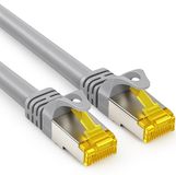 Allteq Cat 7 - S/FTP - Netwerkkabel - Patchkabel - Afgeschermd - 10 Gbps - 50 meter - Grijs