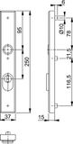 HOPPE Smalschild Kerntrekbeveiliging PC92 Buitenschild Recht 2280ZA F1 SKG***