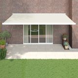 Maison Exclusive - Pare-soleil extensible, couleur crème, 5x3 mètres, tissu et aluminium