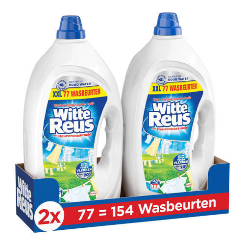 Witte Reus Witte Reus Gel - vloeibaar wasmiddel - Witte Was - voordeelverpakking - 2 x 77 wasbeurten - 154 wasbeurten