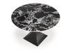 Table à manger ronde marbre noir et pieds noir 120cm