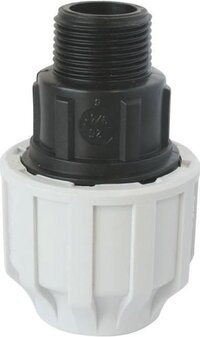 SOMATHERM Kunststof fitting PER - Rechte mannelijke PER -  32 Draad 1