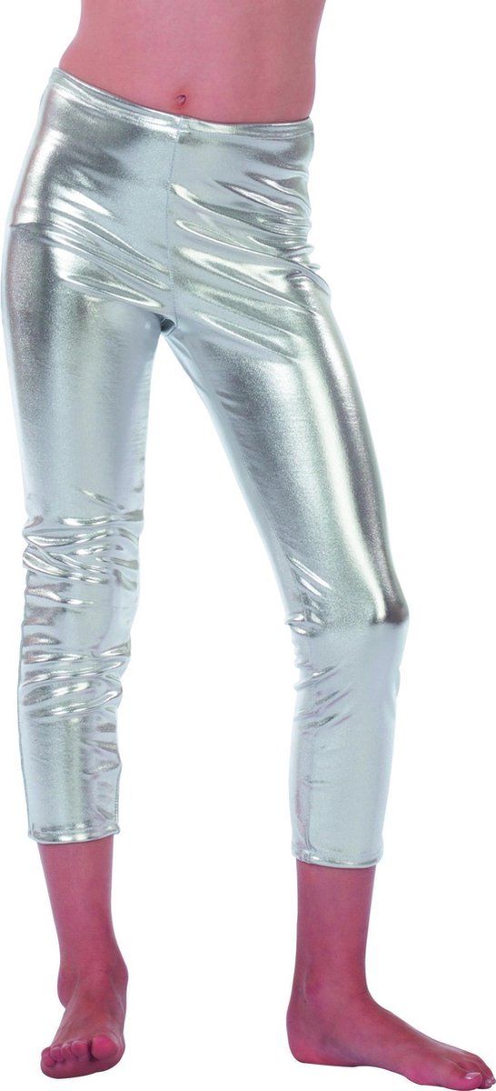 Wilbers Feestkleding Legging zilver meisje Maat 152 - Blauw
