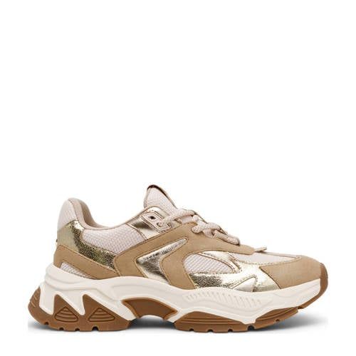 Steve Madden Ample chunky leren sneakers licht brons