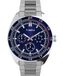 Timex Trend Herenhorloge, 45 mm, zilverkleurig bandje van roestvrij staal met blauwe wijzerplaat en zilverkleurige kast, TW2Y22700