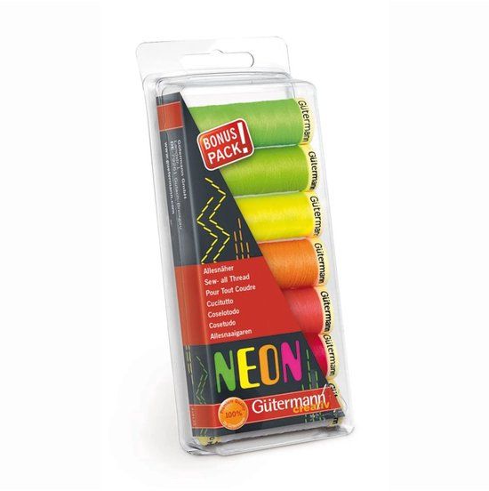 Gütermann Allesnaaigaren Neon Kleuren 7 x 100 m
