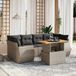 Maison Exclusive - Ensemble de jardin, 7 pièces, avec coussins, gris, en polyrotin