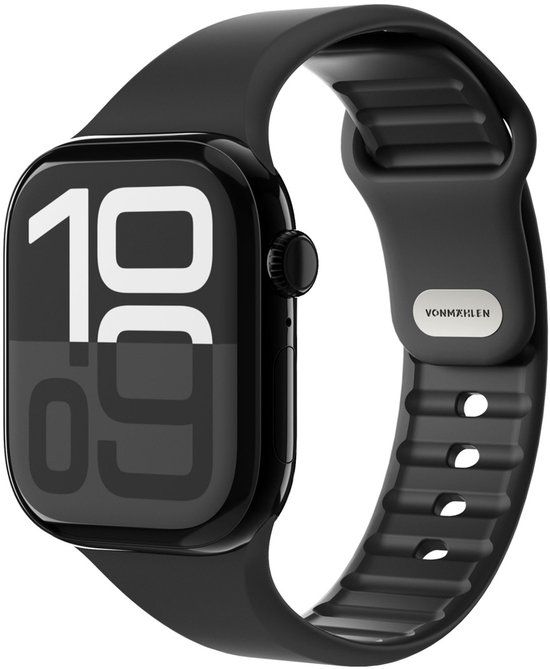 Vonmählen Classic Band 2 bandje voor de Apple Watch | 44/45/46/49 mm - Zwart
