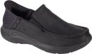 Skechers Parson - Oswin Slip-Ins Heren Schoenen Zwart Leer Maat 45.5