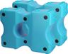 Vplast Hindernis blok - Cavaletti blokken - Springblok - 40 x 30 x 15 cm - Kunststof - 2 Stuks - Blauw
