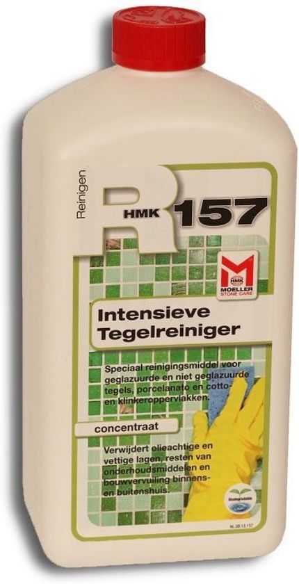 Moeller HMK R157 Intensieve tegelreiniger flacon 1 ltr Intensieve allesreiniger voor tegels die niet gevoelig zijn voor zuur