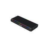 Monkey Ladder M.2 NGFF/NVMe "Shinobi" SSD-behuizing (USB 3.1 Gen2 10 Gbit/s), RGB Zwart