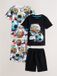 Next - Jongens - Set van 2 korte pyjama's - Zwart