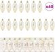 vidaXL Kerstdennenappelbal - 40 stuks - champagne - 4 x 9 cm - Kunststof