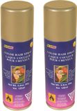 Rubies spray de cheveux - 2x - or - aérosol - 125 ml - Carnaval
