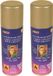 Rubies spray de cheveux - 2x - or - aérosol - 125 ml - Carnaval