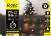 Feeric lights & Christmas Feeric lights Kerstverlichting - 2x - warm wit - 7 m - 96 LED lampjes - zwart snoer - batterij
