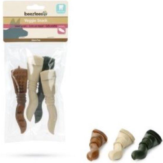 Beeztees Veggie Tandpasta Mix - Hondensnack - 13 cm - 4 stuks