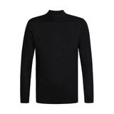 Profuomo wollen regular fit gebreide trui - zwart