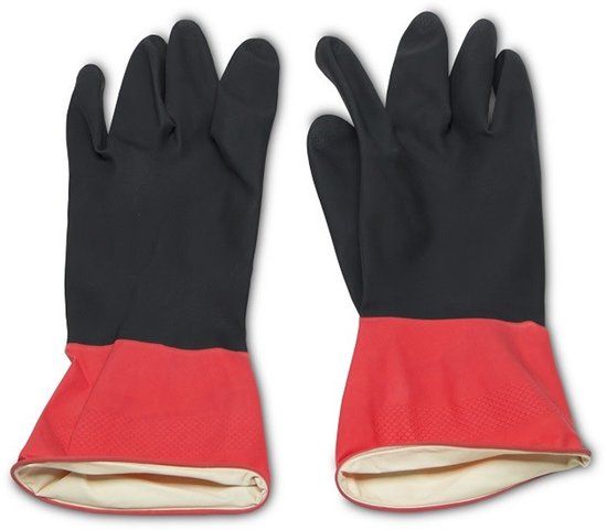 Rubi Tegelhandschoenen Latex Zwart Rood One Size
