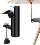 Merkloos Parasolhouder voor balkon - Metaal - Zwart