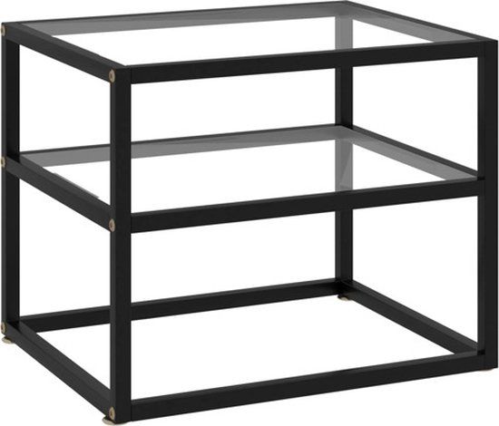 vidaXL Wandtafel 50x40x40 cm gehard glas transparant
