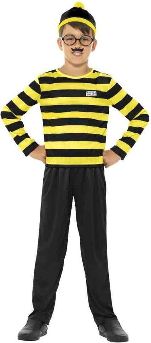 Smiffys Kids Where's Wally Odlaw Costume - Black/Yellow - Up to 14 Years