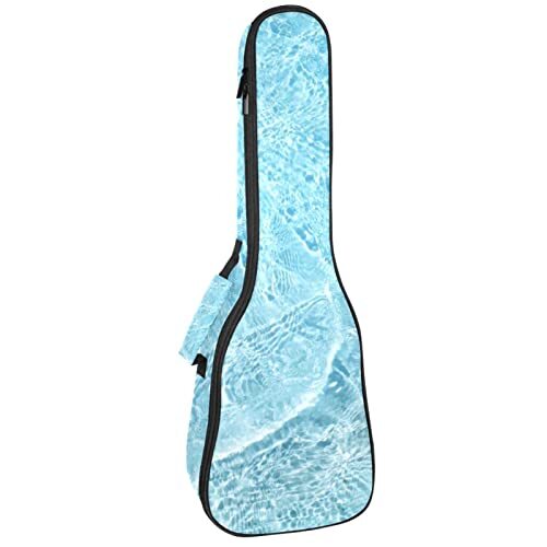 Mersov Tenor Ukulele Gigbag Waterdichte Ukelele Case Gewatteerde Rugzak, Geweldig voor Sopraan Concert (21/23/24") Mooie Blauwe Strand Water Wave