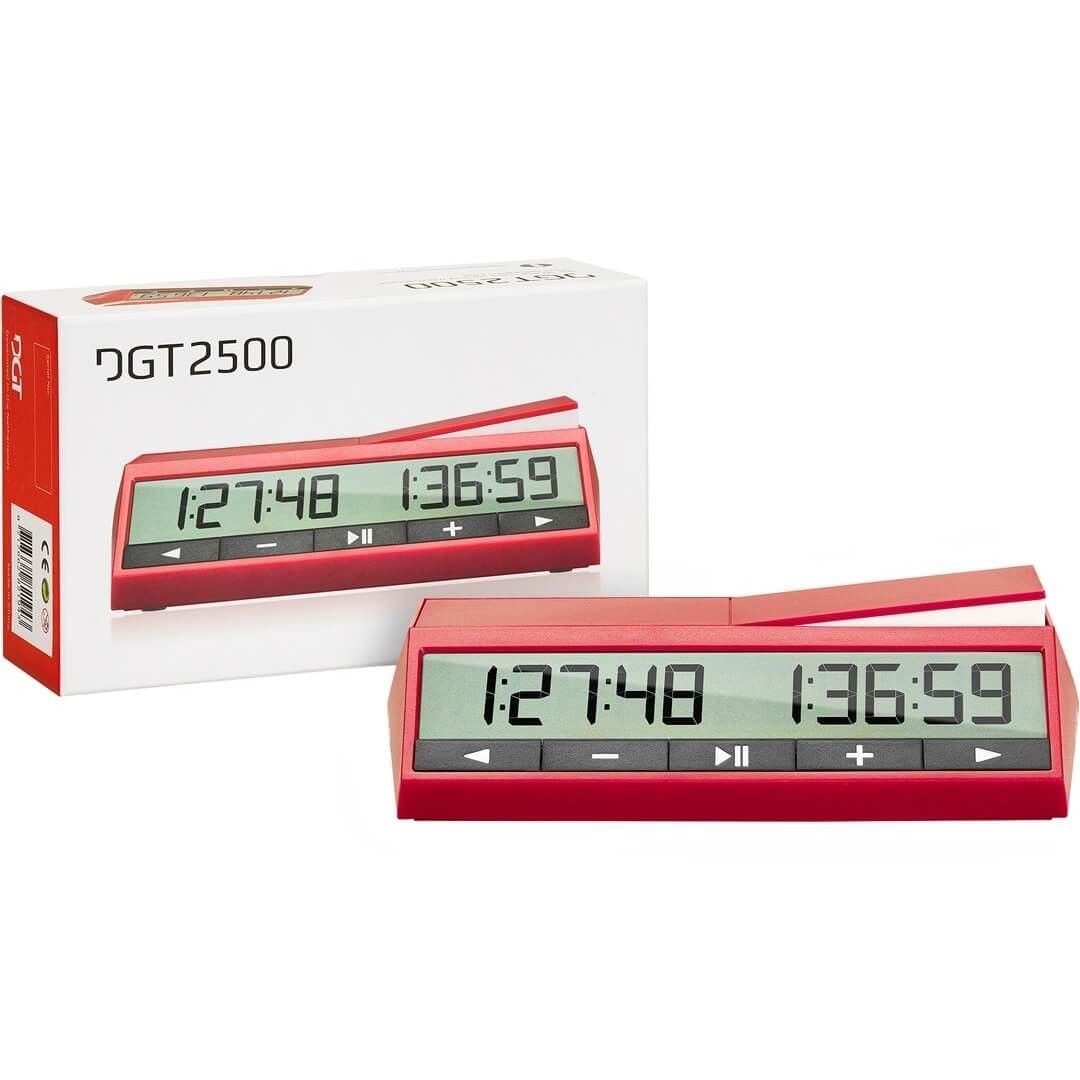 HOT Games Schaakklok DGT 2500 FIDE-keurmerk Rood