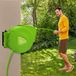 QEENTOE Enrouleur de tuyau pour eau, 20 mètres + 2 mètres, automatique avec douchette et tuyau d'arrosage, pivotant à 180°, convient pour jardin, irrigation et lavage de voiture (vert)