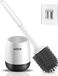 Unyqoos Brosse de toilette en silicone avec support - Noir et blanc