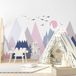 Ambiance Sticker Stickers met Scandinavische bergen voor kinderen van Ilonka, 90 x 135 cm