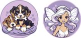 Schneiders Patches Set 2 pièces Chiots + Fée multicolore