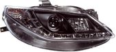 Set AutoStyle Set Koplampen incl. DRL passend voor Seat Ibiza 6J 3/5-deurs 2008-2012 - Zwart