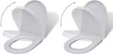 vidaXL Toiletbrillen met soft-close deksels 2 stuks kunststof wit