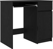 vidaXL Bureau, zwart, eikenlook, 86x49x76 cm, houtvezel