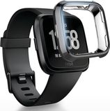 Strap-it TPU case protectie - zwart bescherm hoesje geschikt voor Fitbit Versa 1