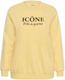 KAFFE Curve KAFFE Dames sweatshirt Roselda XL Katoen Geel